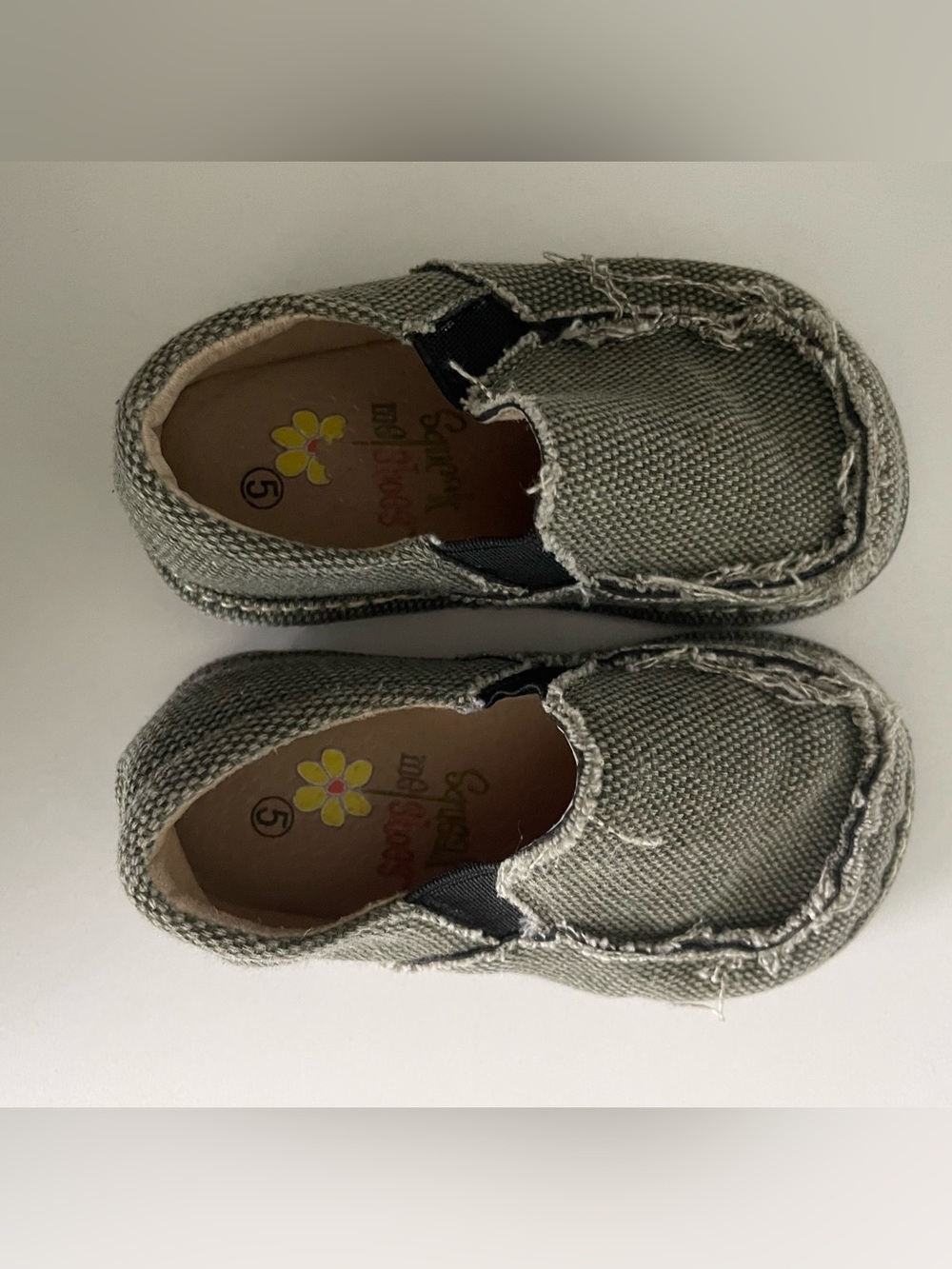 Baby size 5 Grey Slip-On Canvas Shoes